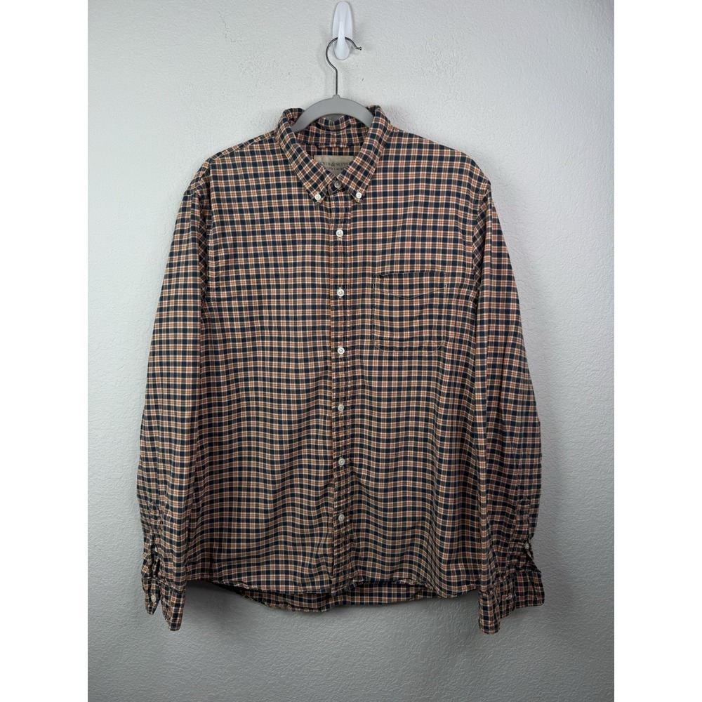 Denim & Supply Ralph Lauren Men's XL Flannel Button Down Plaid Shirt Long Sleeve